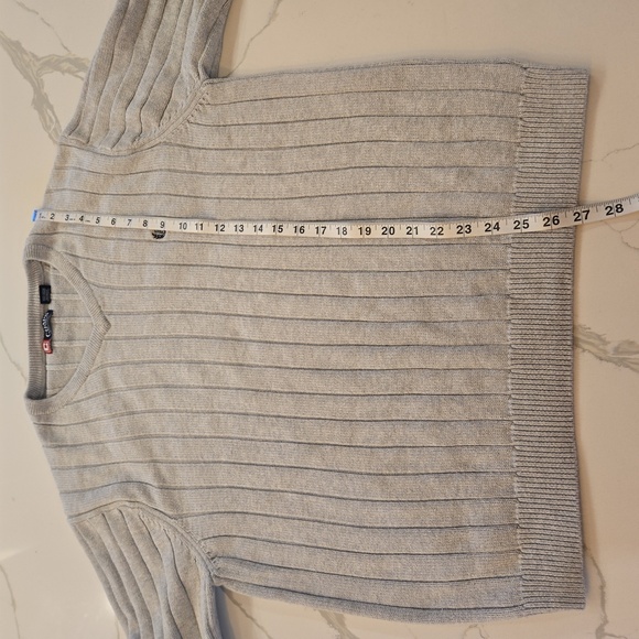 Chaps Mens V-Neck Cotton Knit Sweater Gray Size XL - Picture 6 of 8